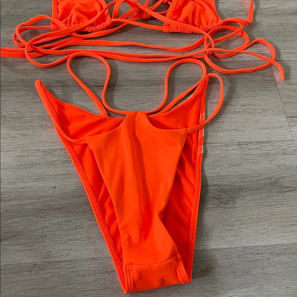 Adidas x Ivy Park Orange Sexy Bikini Set Size Medium